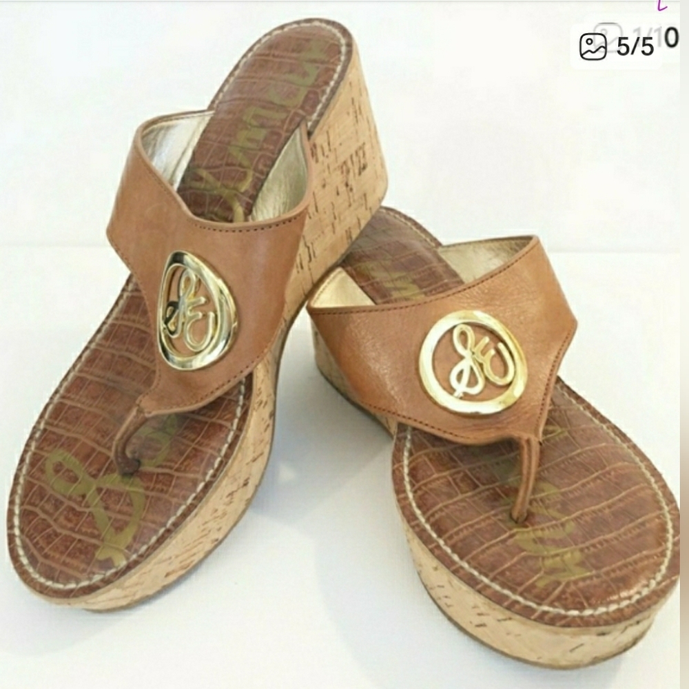 💕Host Pic 03/22/26💕Sam Edelman Tan Wedge Sandal